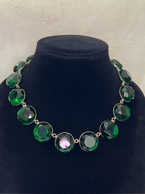 Natasha Chunky Green Statement Necklace